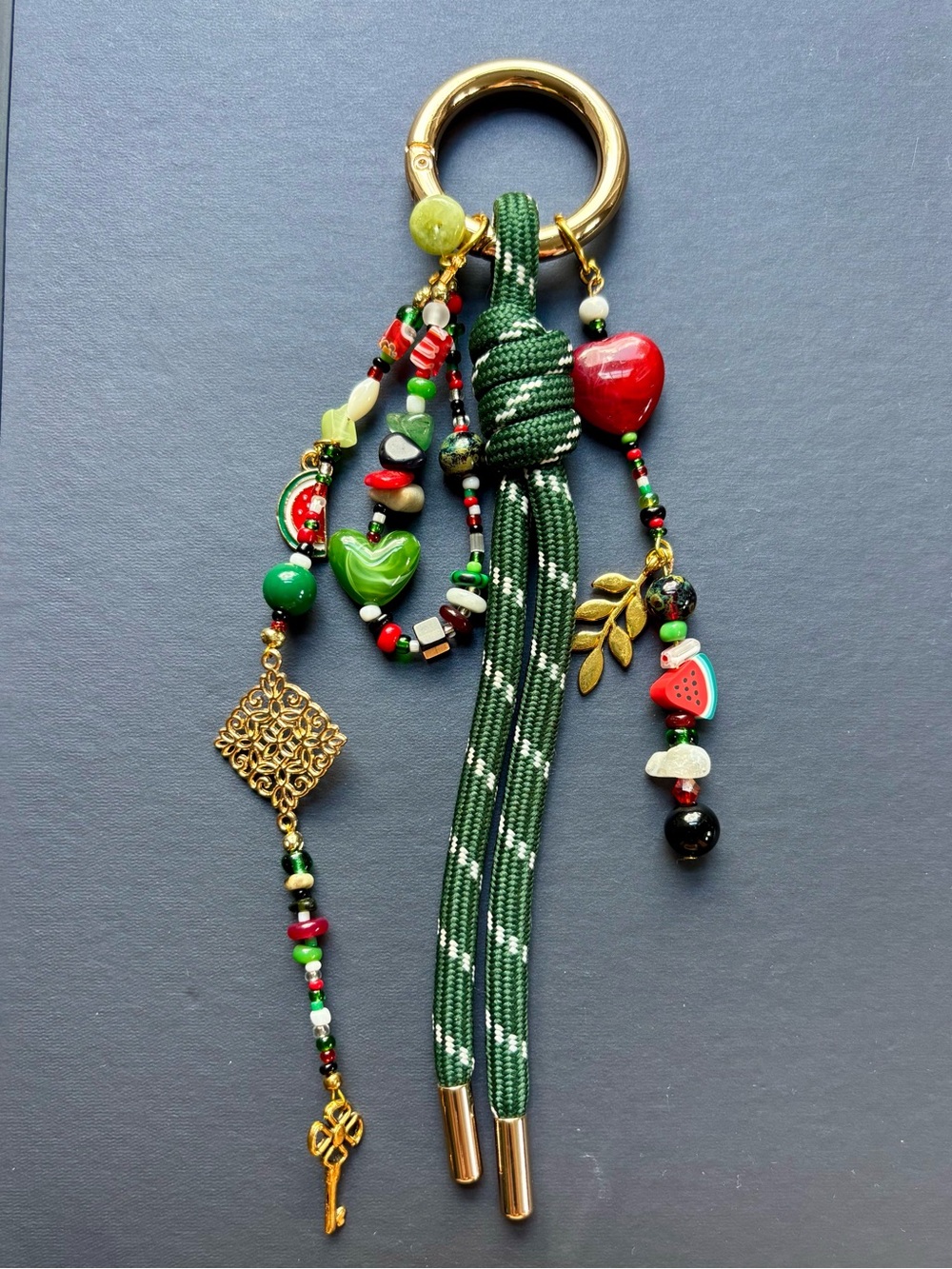 🍉🕊️🗝️🇵🇸 Bag Charm Handmade and designed by seller